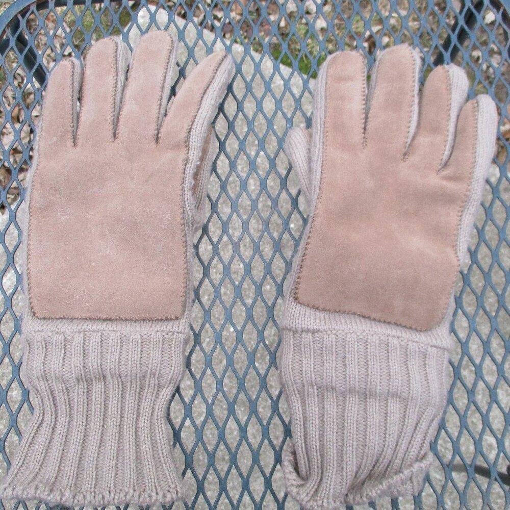 VTG Aris One Size Beige Tan Reinforced Winter Acrylic Nylon Insulated Gloves